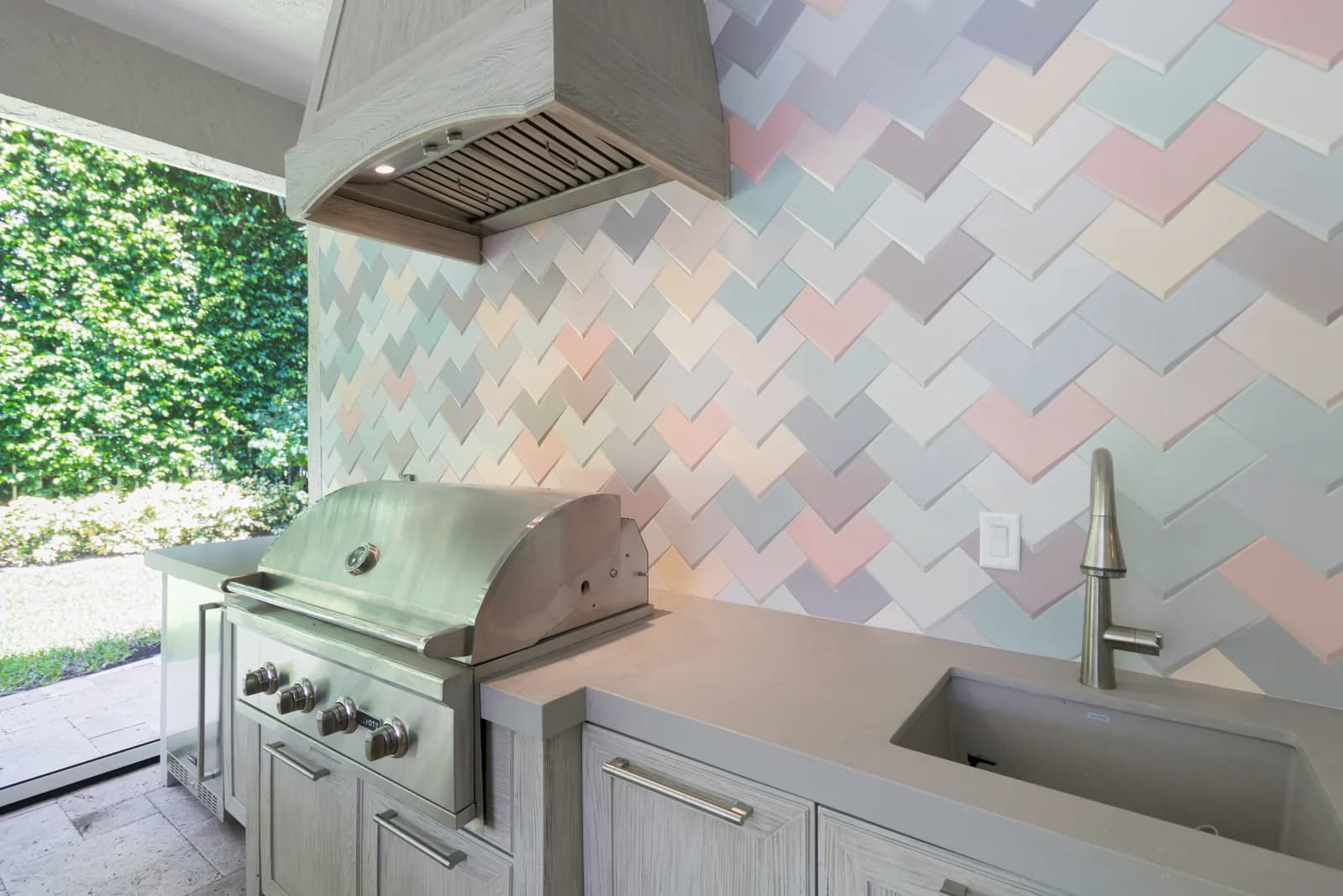 The kitchen of a custom home in South Florida by SouthShore Builders