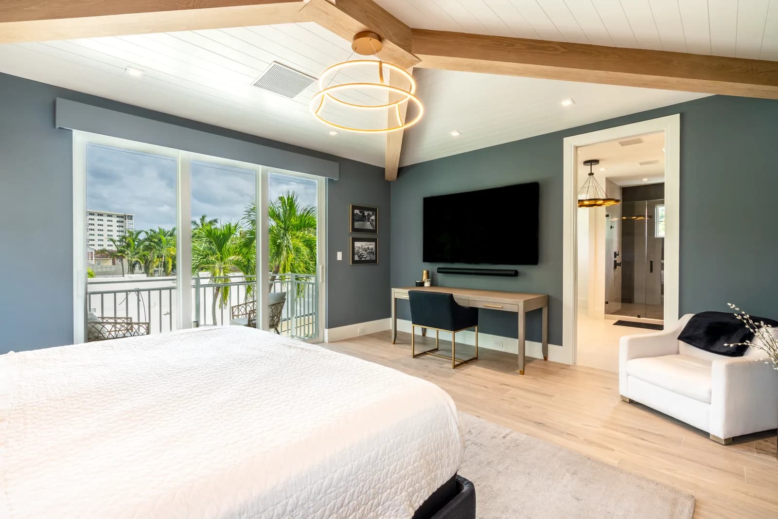 Completed work at a custom home in Delray Beach by SouthShore Builders