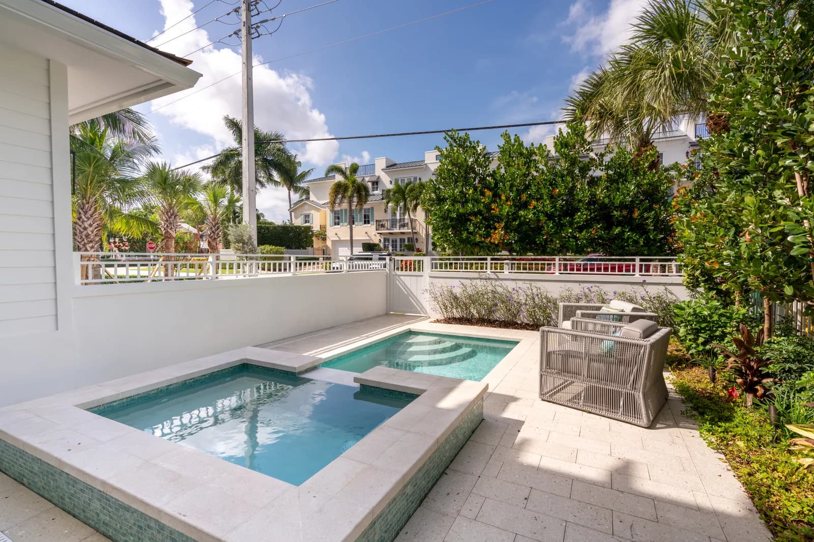 Completed work at a custom home in Delray Beach by SouthShore Builders
